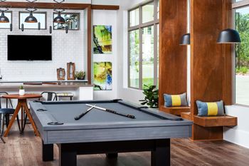Pool table at the game room